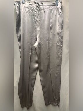 Gigi taupe-colored silk pants with pockets Size Large